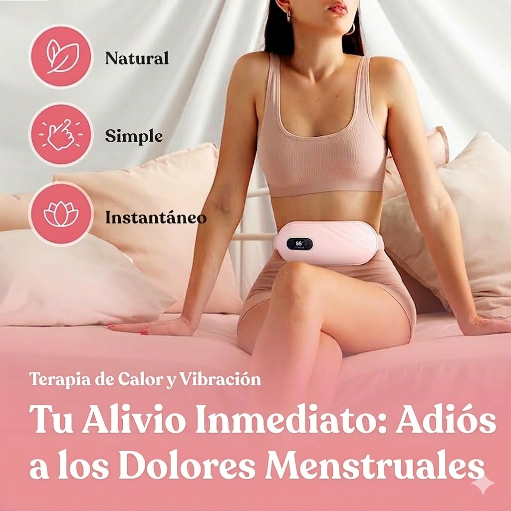 Cinturón térmico portátil para aliviar cólicos menstruales